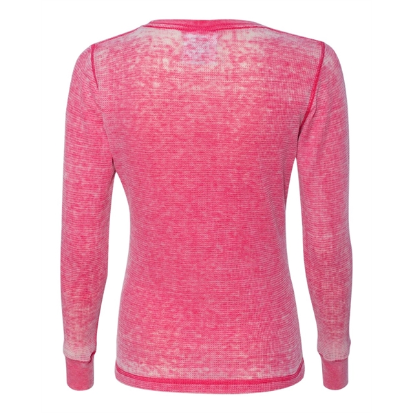 Women's vintage zen thermal long sleeve T-shirt with acid washing. Blank... from ASI 84358 S&S Activewear