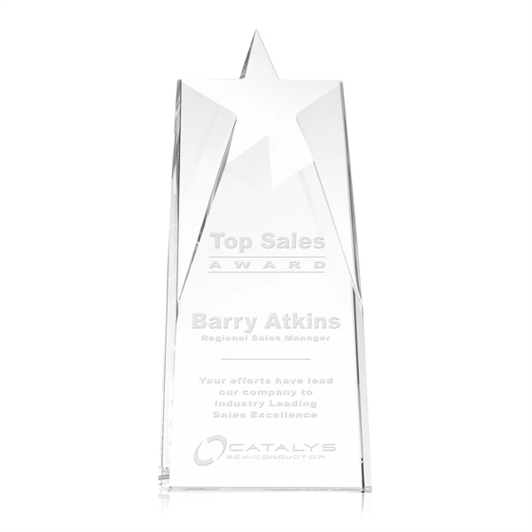 Our prestigious Thick Optical Crystal Millington Star Award on base features... from ASI 84592 St Regis Group / St Regis