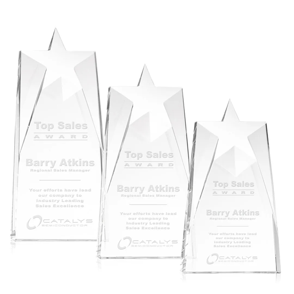 Our prestigious Thick Optical Crystal Millington Star Award on base features... from ASI 84592 St Regis Group / St Regis