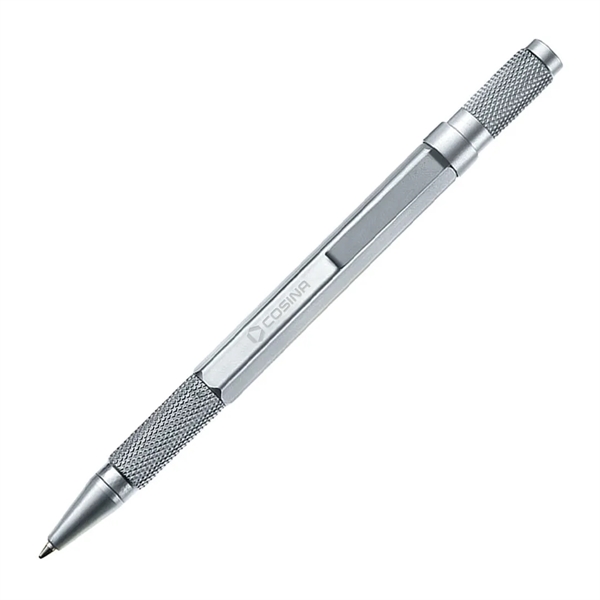 Metal twist-action ballpoint pen with satin silver trim.... from ASI 84592 St Regis Group