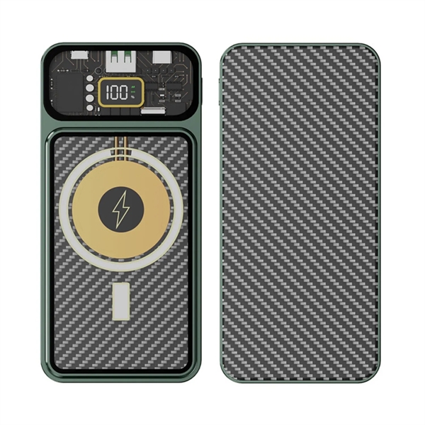 15W Wireless Charging Power Bank -10000 mAh plus 1 color silkscreen... from ASI 37218 Athena Promo (tm)