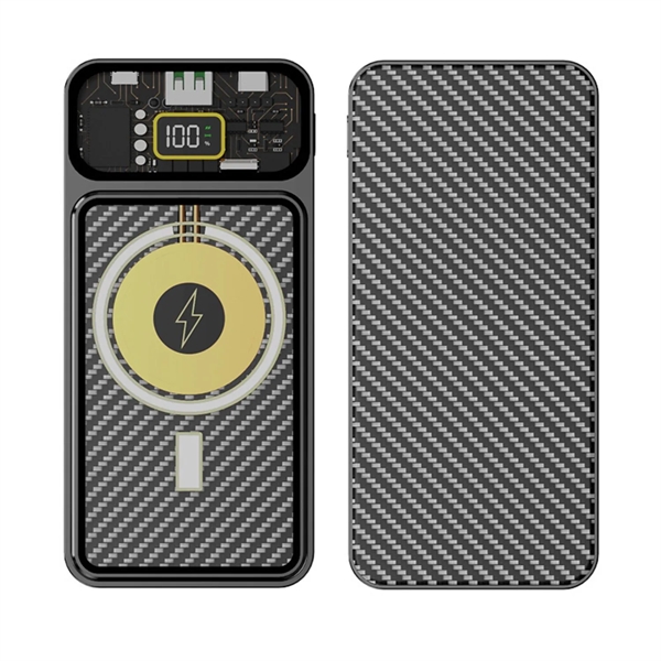 15W Wireless Charging Power Bank -10000 mAh plus 1 color silkscreen... from ASI 37218 Athena Promo (tm)