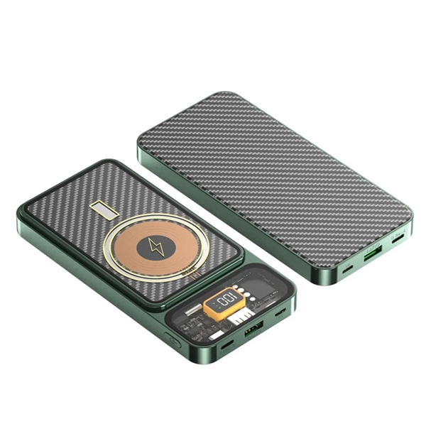 15W Wireless Charging Power Bank -10000 mAh plus 1 color silkscreen... from ASI 37218 Athena Promo (tm)