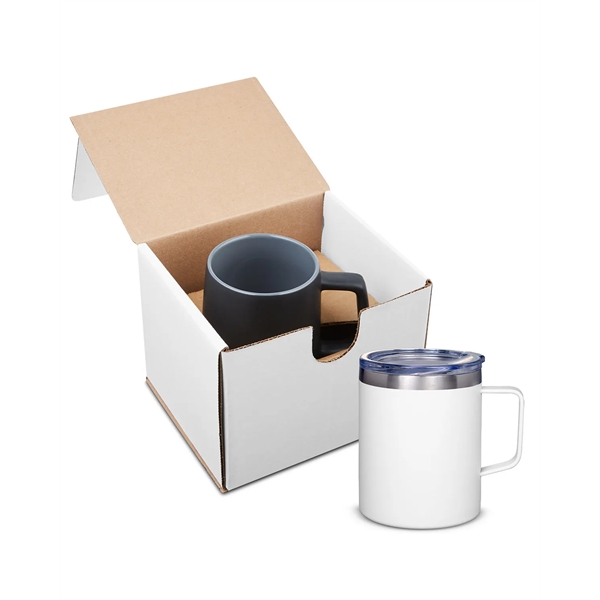 12 ounce mug with double-wall vacuum insulation and lid; Kraft gift... from ASI 79530 Prime Line