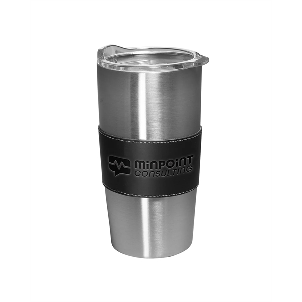 20-ounce bottle with double-wall insulation, leather sleeve, and slide-lock lid.... from ASI 79530 Prime Line