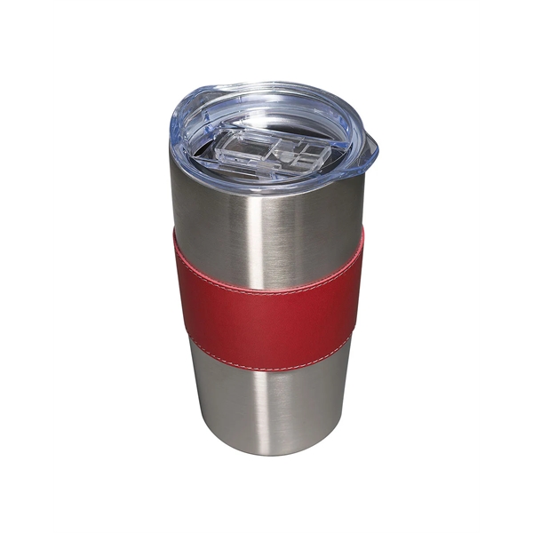 20-ounce bottle with double-wall insulation, leather sleeve, and slide-lock lid.... from ASI 79530 Prime Line