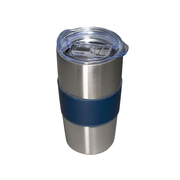 20-ounce bottle with double-wall insulation, leather sleeve, and slide-lock lid.... from ASI 79530 Prime Line