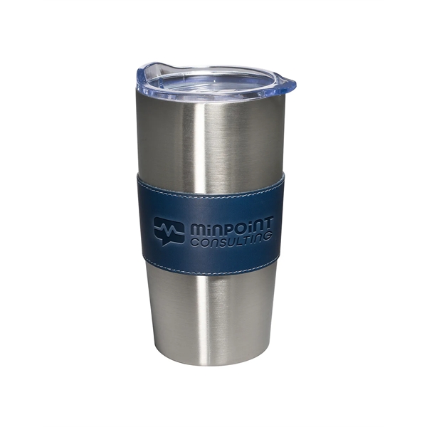 20-ounce bottle with double-wall insulation, leather sleeve, and slide-lock lid.... from ASI 79530 Prime Line