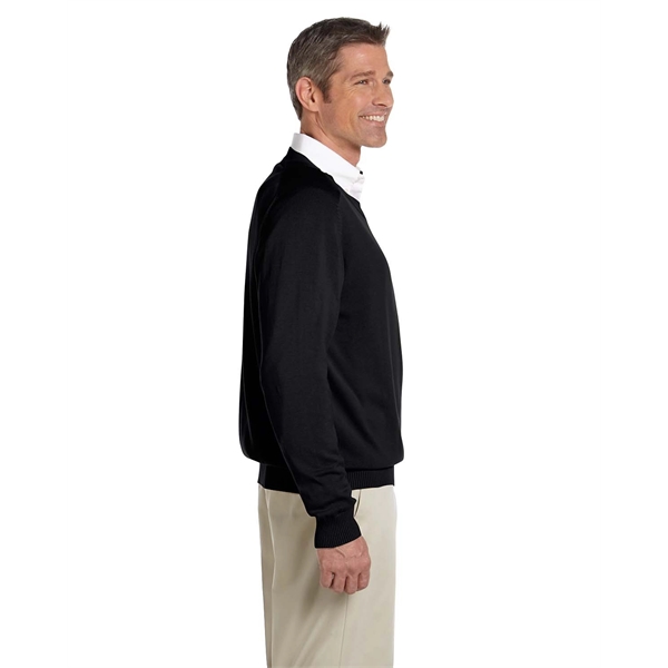 Devon & Jones men's V-neck sweater made from 100% airspun cotton.... from ASI 34063 alphabroder
