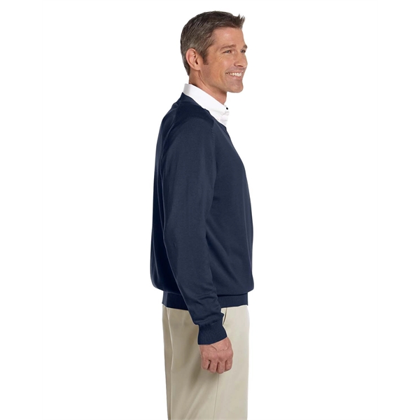 Devon & Jones men's V-neck sweater made from 100% airspun cotton.... from ASI 34063 alphabroder