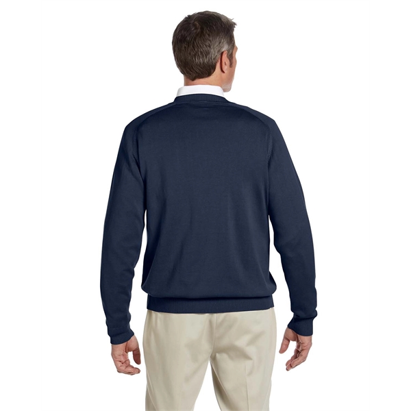Devon & Jones men's V-neck sweater made from 100% airspun cotton.... from ASI 34063 alphabroder