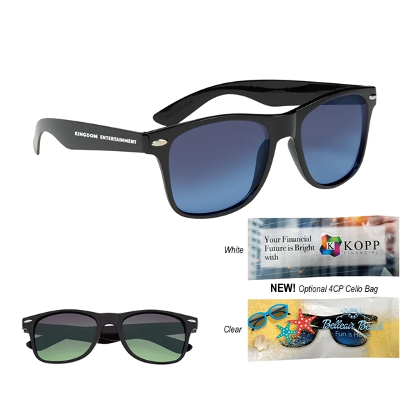 Malibu sunglasses with ocean gradient-style lenses featuring UV400 protection.... from ASI 61125 Hit Promotional Products / Hit®