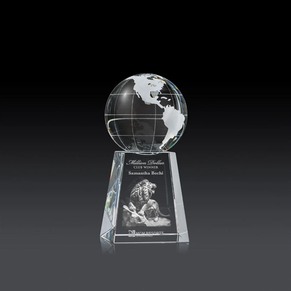 Our Optical Crystal Globe 3D Award on Tall Optical base is... from ASI 84592 St Regis Group / St Regis