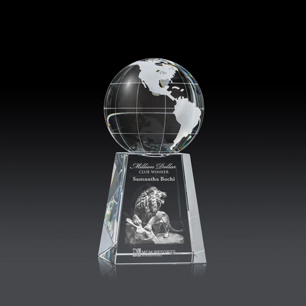 Our Optical Crystal Globe 3D Award on Tall Optical base is... from ASI 84592 St Regis Group / St Regis