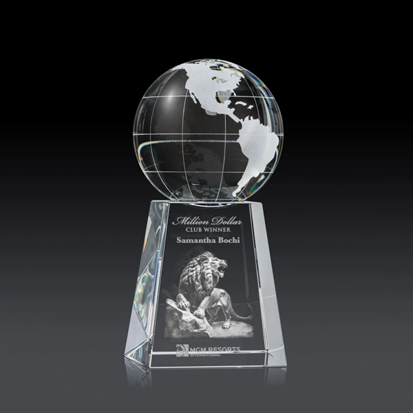 Our Optical Crystal Globe 3D Award on Tall Optical base is... from ASI 84592 St Regis Group / St Regis