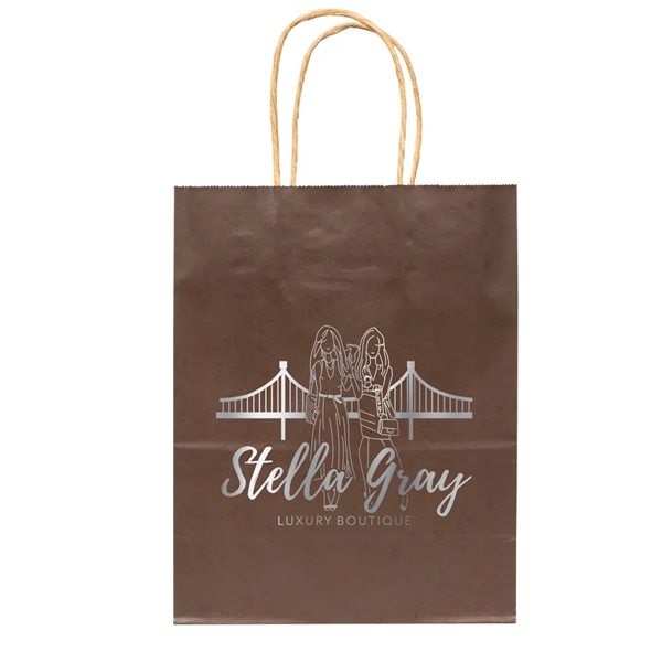Solid Tinted Kraft Shopping Bags... from ASI 75731 PWS / Pacific Western Sales/PWS