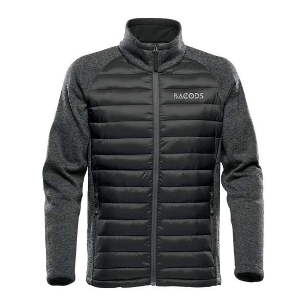 Men's hybrid jacket with an outer shell, water-repellent finish, knit collar,... from ASI 61125 Hit Promotional Products / Hit®