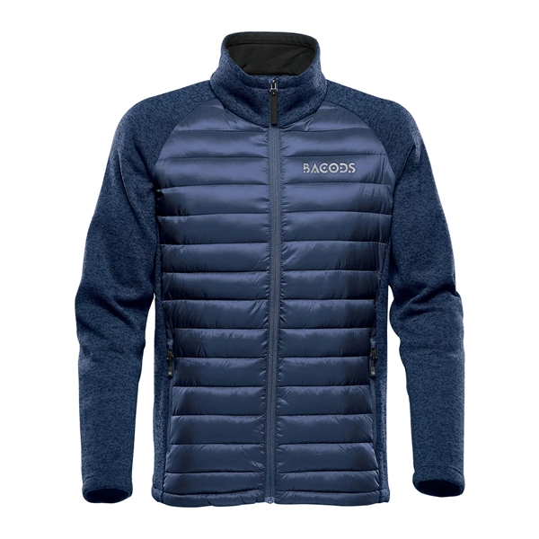 Men's hybrid jacket with an outer shell, water-repellent finish, knit collar,... from ASI 61125 Hit Promotional Products / Hit®