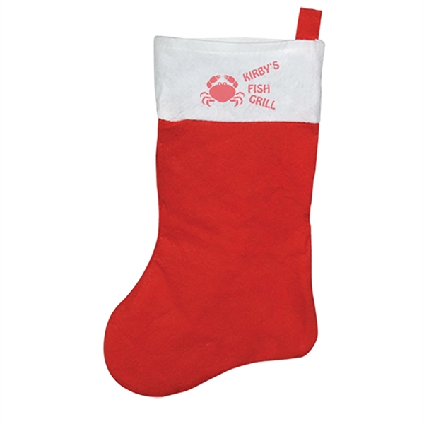 Felt Christmas stocking with white trim and a handful of color... from ASI 62190 Illini