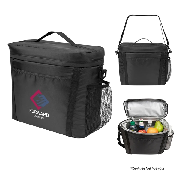 15 can capacity rPET recycled polyester cooler with zipper top opening... from ASI 61125 Hit Promotional Products / Hit®