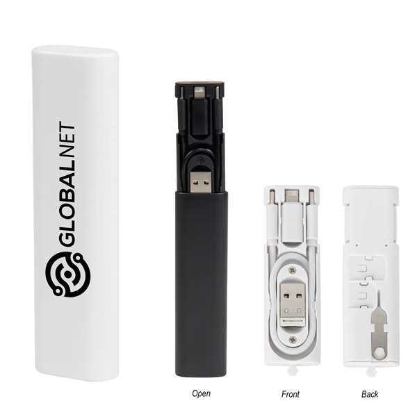 ABS plastic charging cable that's compatible with Apple Lightning®, MicroUSB and... from ASI 61125 Hit Promotional Products / Hit®