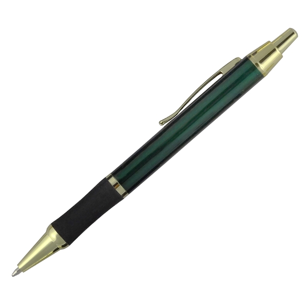 Click action European style metal pen with gold accents and rubber... from ASI 57956 Graphco line