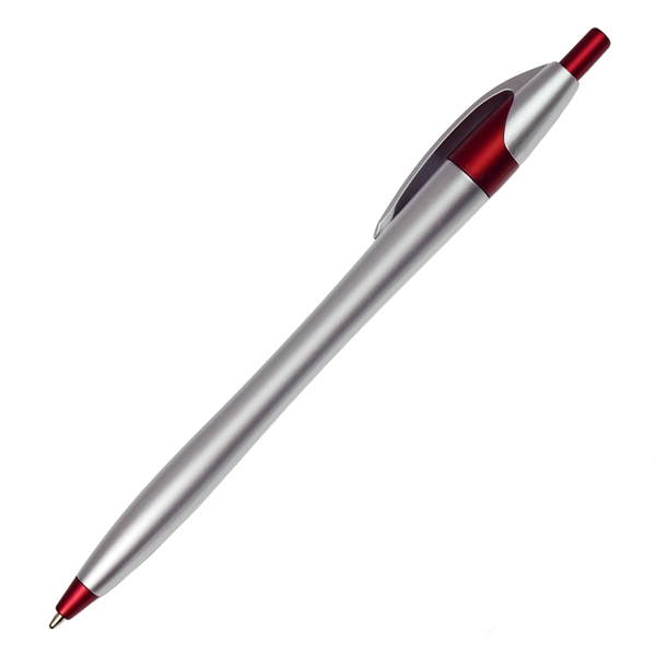 European design ballpoint pen with silver barrel and colored accents.... from ASI 57956 Graphco line