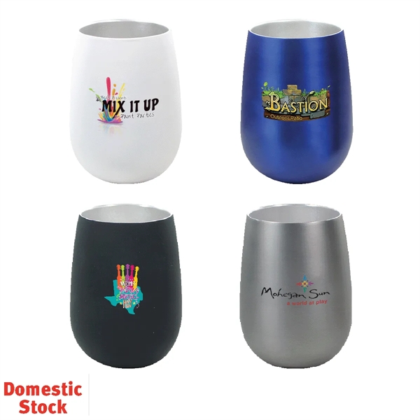 Halcyon® 12 oz. Stainless Steel Wine Glass, Full Color Digi... from ASI 30270 Aakron Line