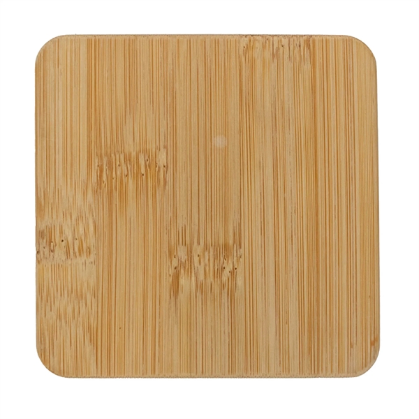 Bamboo square coaster & metal bottle opener with full color digital... from ASI 54040 Fey Promo