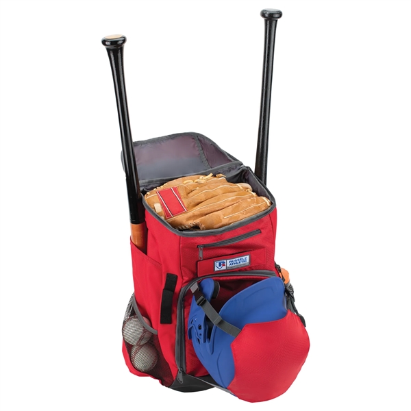 Diamond Gear Backpack with collapsible glove shelf, bat sleeves and helmet... from ASI 37461 Augusta Sportswear