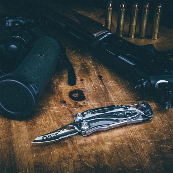 USA Made Leatherman Multi-tool with pliers, wire cutters, blade, bottle opener.... from ASI 46170 Compass Industries Inc