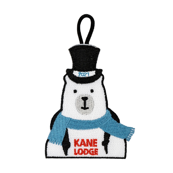 3" custom embroidered hanging holiday decorations in assorted colors and styles.... from ASI 52263 EMT / EMT EASY