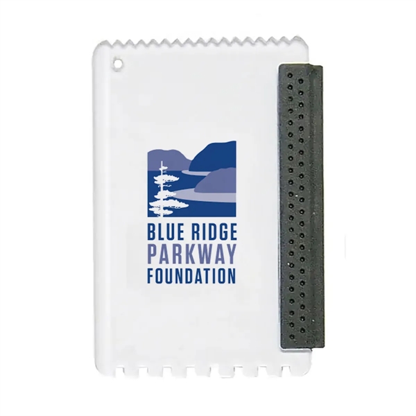 Mini ice scraper with squeegee on a keychain.... from ASI 63549 Jornik Manufacturing Corp / Jornik