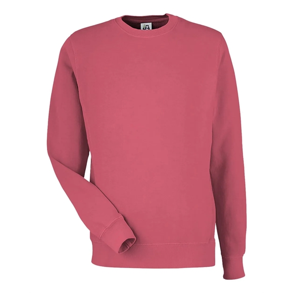 J. America Pigment-Dyed Fleece Crewneck Sweatshirt... from ASI 84358 S&S Activewear