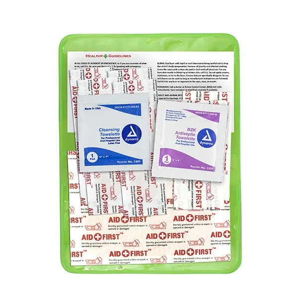 10 piece first aid kit packaged inside a vinyl pouch... from ASI 62660 Innovation Line