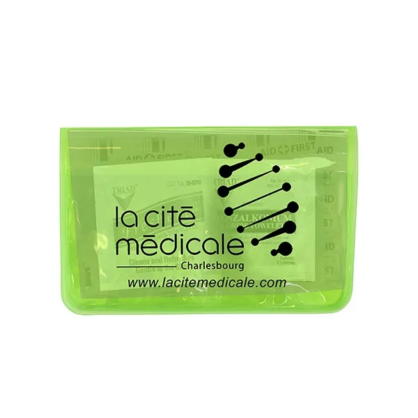 10 piece first aid kit packaged inside a vinyl pouch... from ASI 62660 Innovation Line