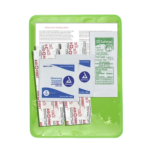 8 piece first aid kit with vinyl pouch, bandages, towelettes, hand... from ASI 62660 Innovation Line