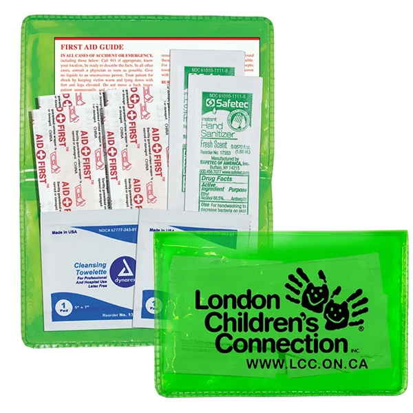 9 piece first aid kit with vinyl pouch, bandages, towelettes, hand... from ASI 62660 Innovation Line