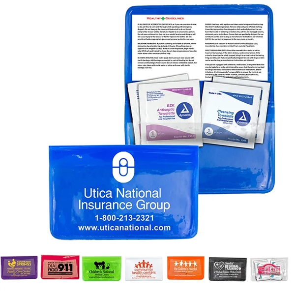 4 1/2" x 2 7/8" translucent vinyl pouch with 4 antiseptic... from ASI 62660 Innovation Line