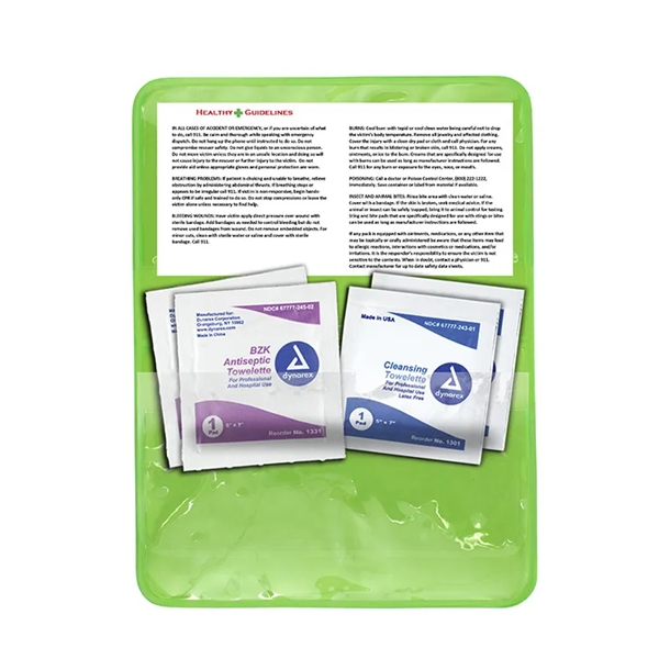 4 1/2" x 2 7/8" translucent vinyl pouch with 4 antiseptic... from ASI 62660 Innovation Line