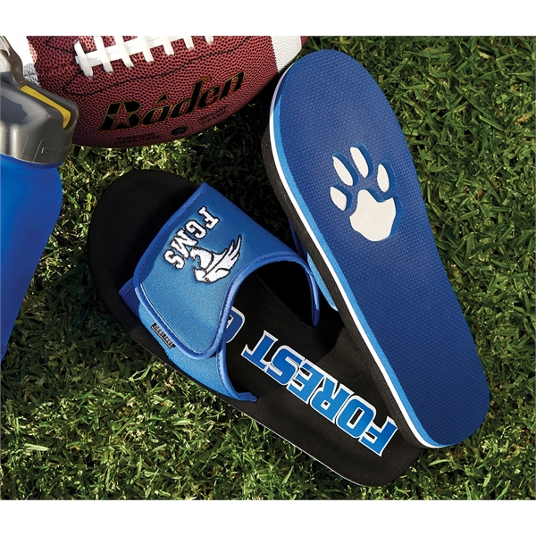 18mm EVA sole sandals with embroidered fabric straps and optional "logo... from ASI 73520 Neet Feet / Neet Feet