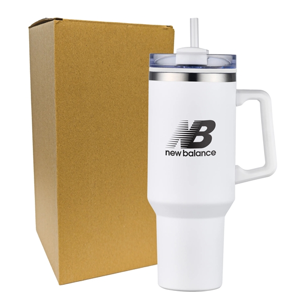 40 oz. double wall vacuum insulated stainless steel travel mug with... from ASI 90807 Tekweld