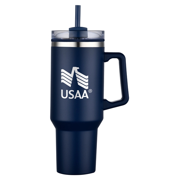 40 oz. double wall vacuum insulated stainless steel travel mug with... from ASI 90807 Tekweld