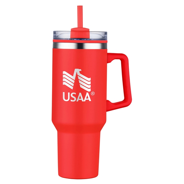 40 oz. double wall vacuum insulated stainless steel travel mug with... from ASI 90807 Tekweld