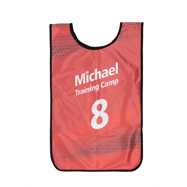 16.5" x 27" 115G polyester mesh sports bib with two-piece elastic... from ASI 36558 Aprons, Etc.