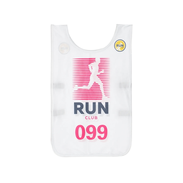 16.5" x 27" 115G polyester mesh sports bib with two-piece elastic... from ASI 36558 Aprons, Etc.