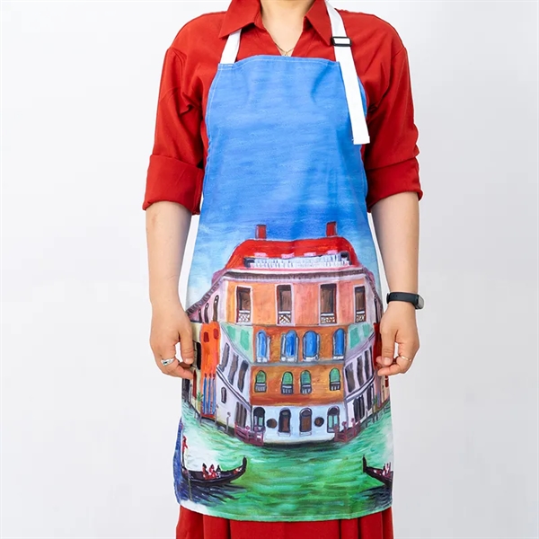 Dye Sublimated, 22.5"w x 30.7"L apron. Adjustable Neck Strap, 36" Waist... from ASI 36558 Aprons, Etc.