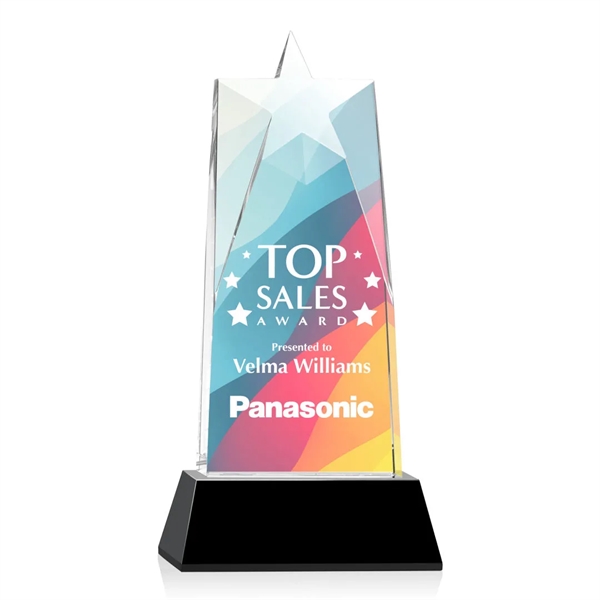 Our prestigious Thick Optical Crystal Millington Star VividPrint™ Award on base... from ASI 84592 St Regis Group / St Regis