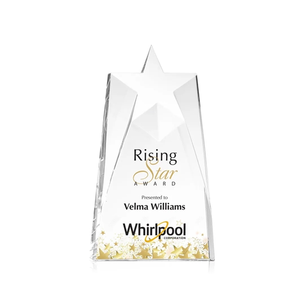 Our prestigious Thick Optical Crystal Millington Star VividPrint™ Award on base... from ASI 84592 St Regis Group / St Regis