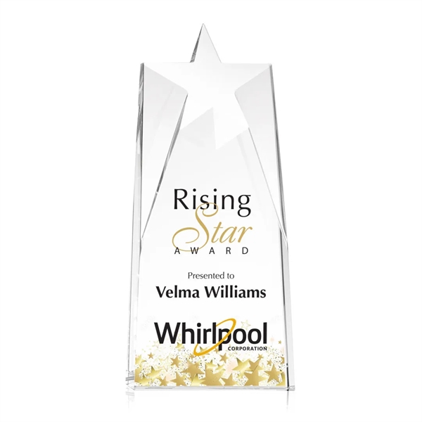 Our prestigious Thick Optical Crystal Millington Star VividPrint™ Award on base... from ASI 84592 St Regis Group / St Regis